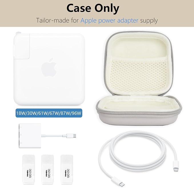 Charger Case for Macbook, Portable Tech Electronic Organizer Bag, Travel - Image 5