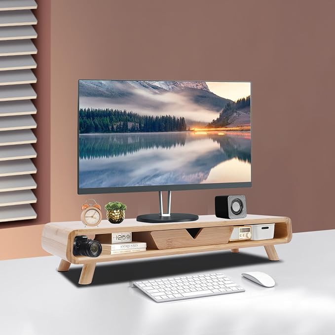 Monitor Stand Riser, 24inch Large Desk Computer Monitor Stand - Image 3