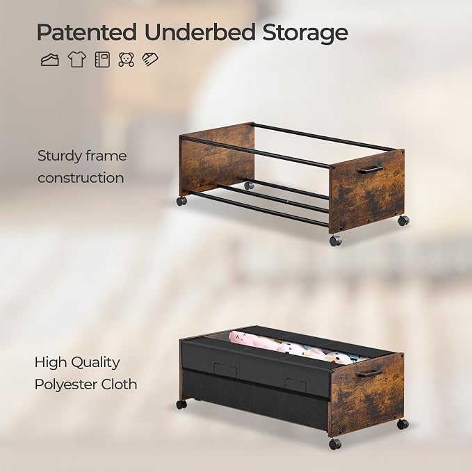 Under Bed Storage with Wheels XXL Size, Under Bed Storage Containers, UnderBed - Image 2
