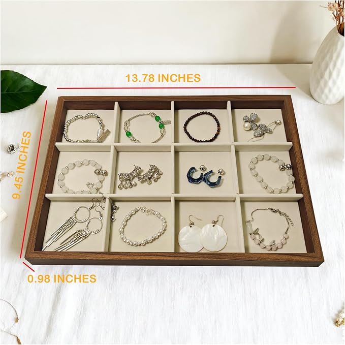 Large Jewelry Trays for Drawers Stackable Velvet Jewelry Display for Vendors - Image 4
