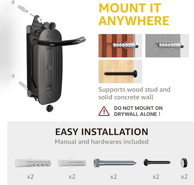 monTEK Swivel Bike Wall Mount, Bike Hangers - Image 6