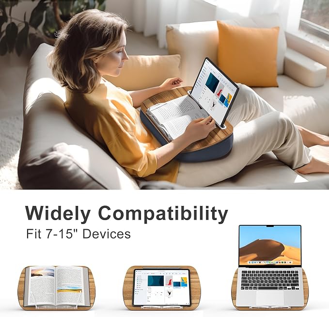 Lap Beanbag Book Stand for Hands Free Reading Comfortable Reading Pillow Stand - Image 6