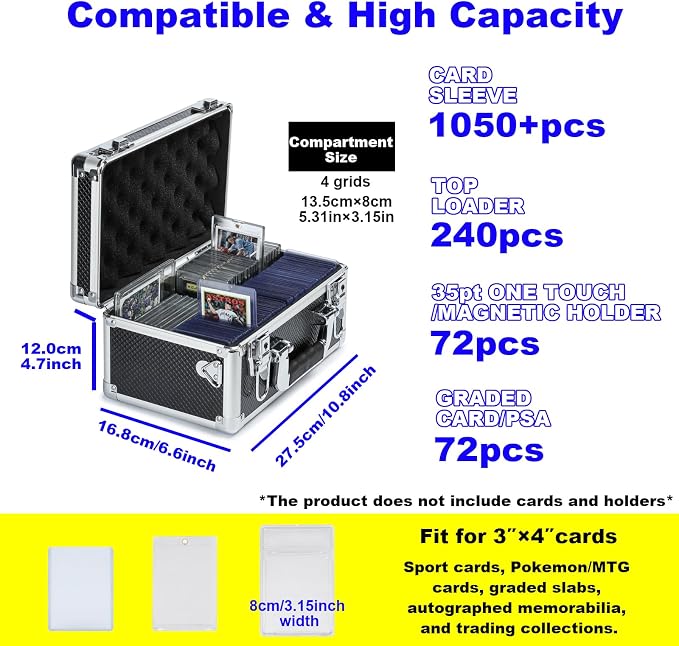 Multi color Card Storage Hard Case, Sports Card Collection Boxes, Trading Cards - Image 3