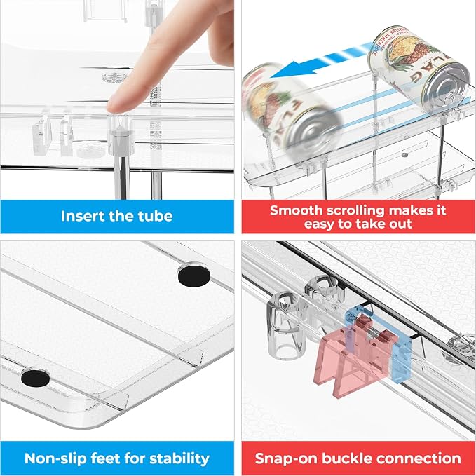 Stackable 5 Tiers Can Organizer Pantry, Canned Food Holder - Image 7