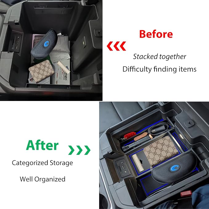 Full Size Center Console Armrest Box Organizer Tray - Image 4