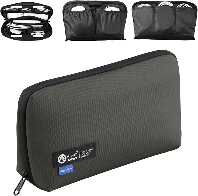 RIGHT AWAY Travel Tech Pouch，Waterproof Cord Case，Electronics Organizer Travel by Unknown