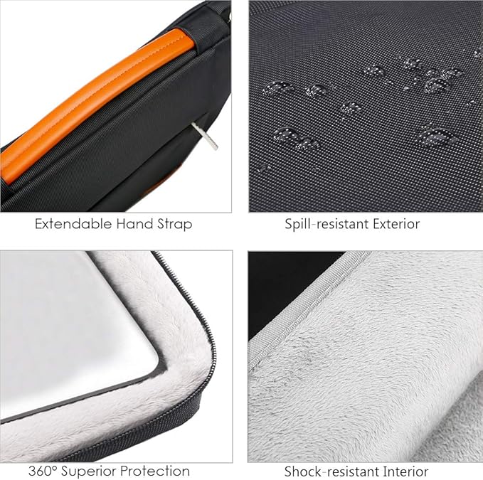 Lacdo 360° Protective 15-15.6 Inch Laptop Sleeve Case - Image 4