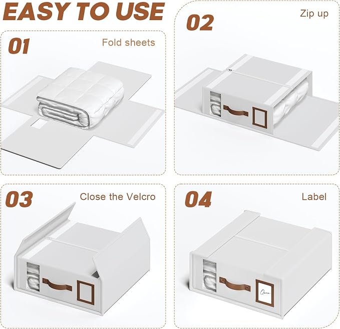6 Pack Bed Sheet Organizers And Storage - Image 7