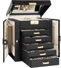 TORIBIO Large Jewelry Box for Women, Leather Jewelry Organizer by TORIBIO