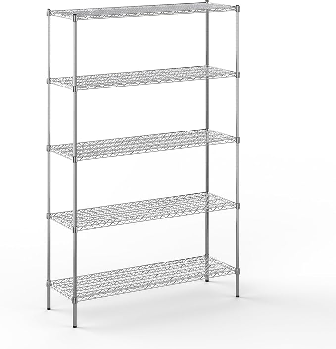 18" Deep x 54" Wide x 86" Height Wire Shelving Kit | 5-Tier | NSF Commercial by Regal+Altair