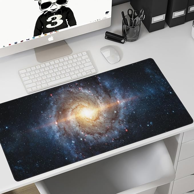 Desk Mat, Spiral Galaxy and Stars Gaming Mouse Pad, XXL Extended Mouse Pad Mat - Image 7