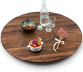 30 Inches Black Walnut Wood Lazy Susan Organizer, Solid Wooden Round Turntable by MAGIGO