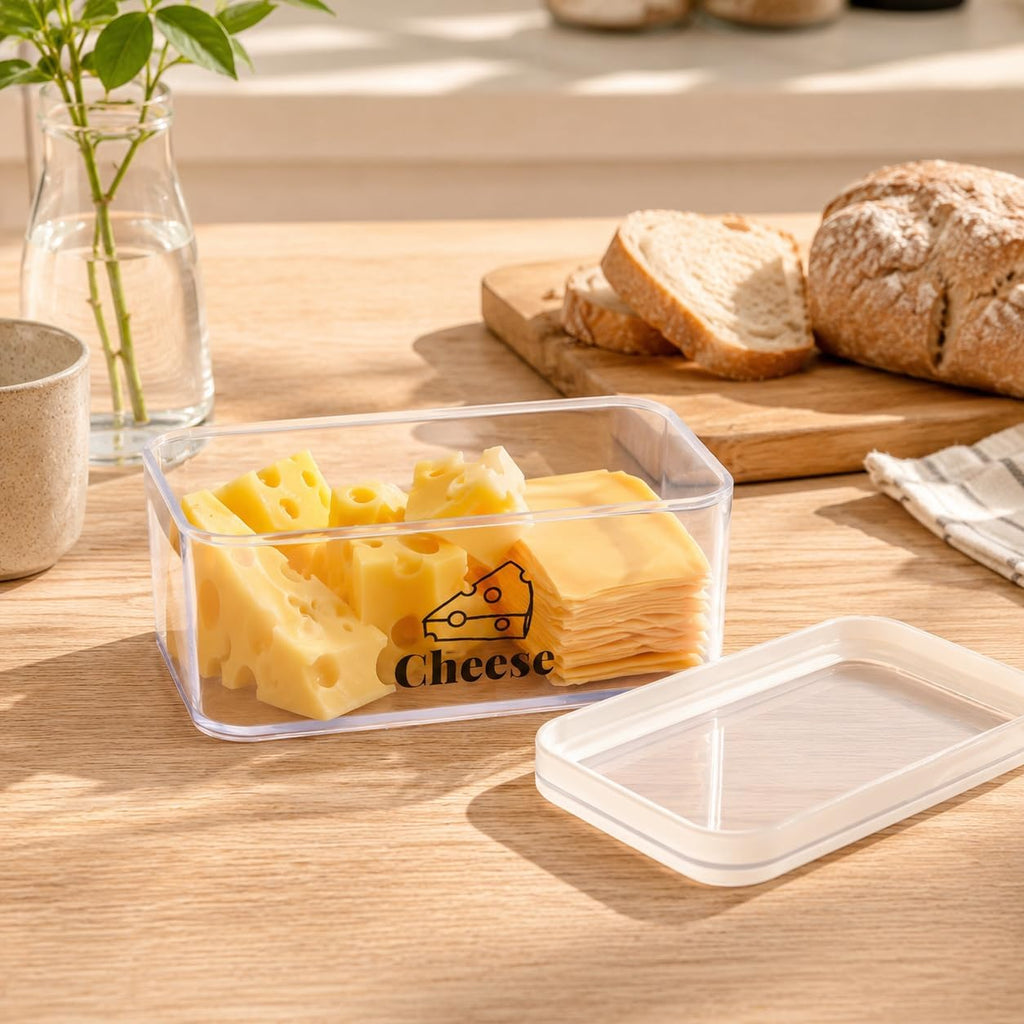Cheese Container for Refrigerator Airtight Creamer Container with Lid