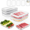 5 Pcs Deli Meat Container for Fridge, Stackable Bacon Lunch Meat Container for by Cecnamt