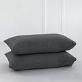 MooMee Bedding Pillowcases Pack of 2 100% Washed Cotton Linen Like Textured by MOOMEE