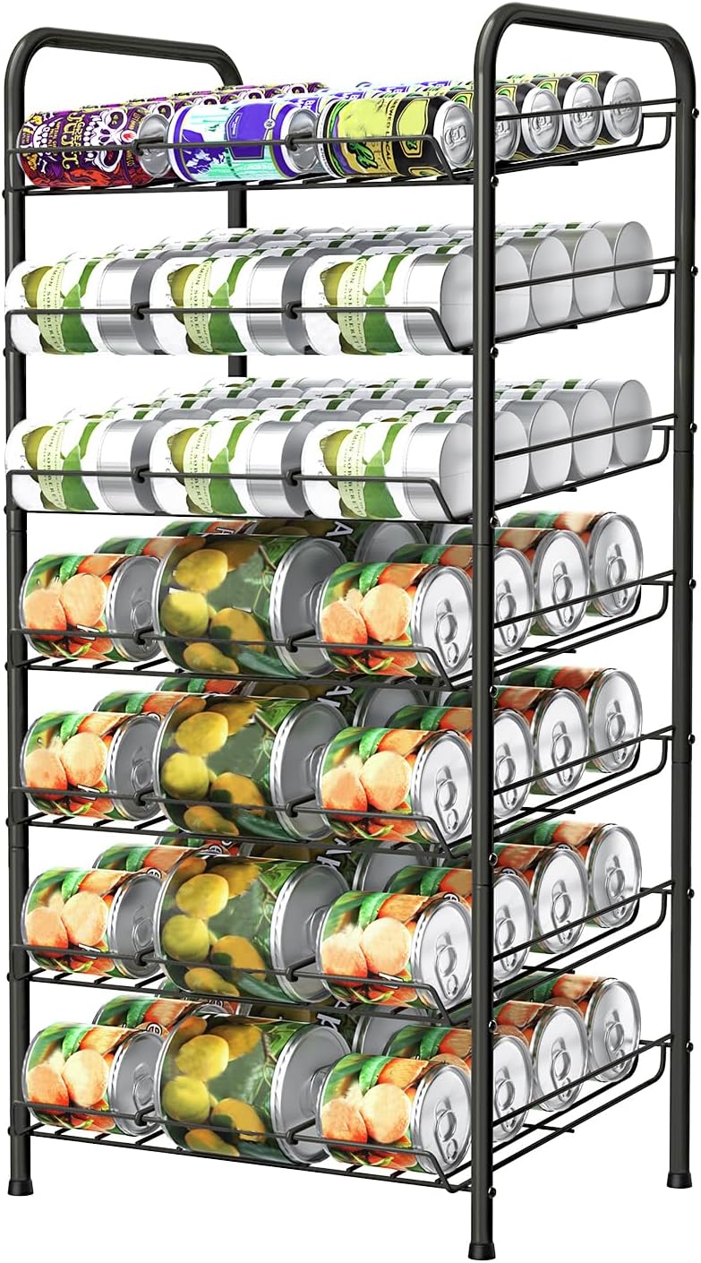 Vrisa Can Organizer for Pantry 7-tier Can Rack Organizer Metal Can
