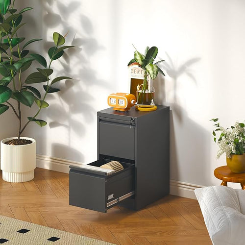 2 Drawer File Cabinet, Metal Vertical Filing Cabinet - Image 2