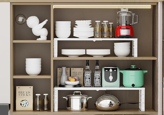 Expandable Cabinet Shelf Organizer Storage Spice Rack Shelves - Image 5