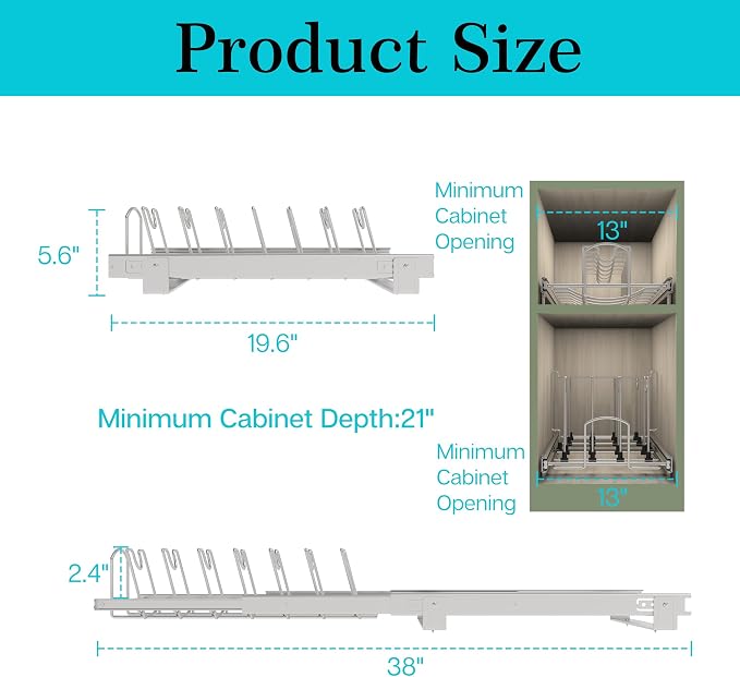 Slide Out Pan and Pot Lid Organizer - Image 2