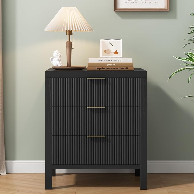 3 Drawer Dresser, Modern Wood Storage Chest of Drawers Organizer - Image 3
