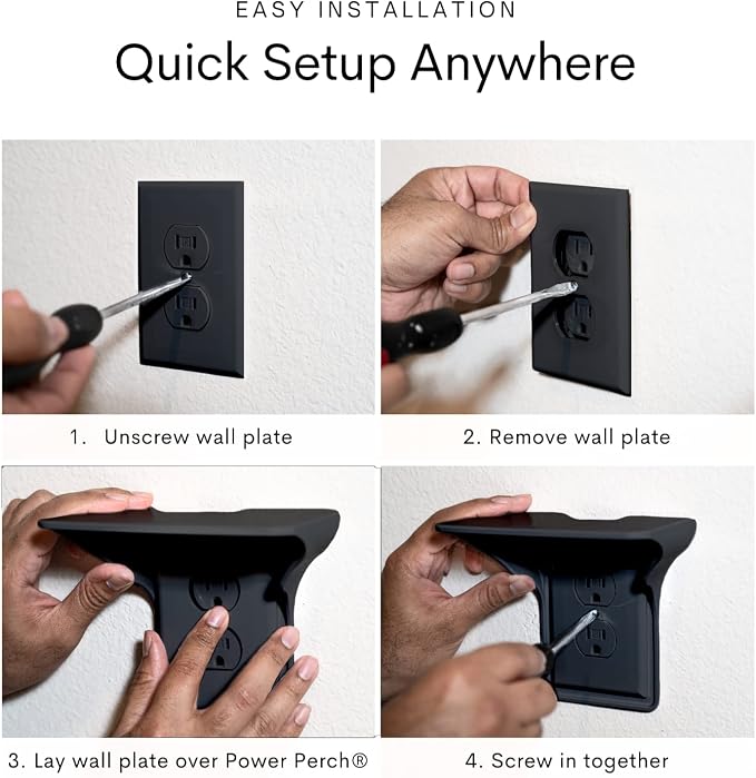 BeraTek Power Perch Wall Outlet Shelf - Image 3