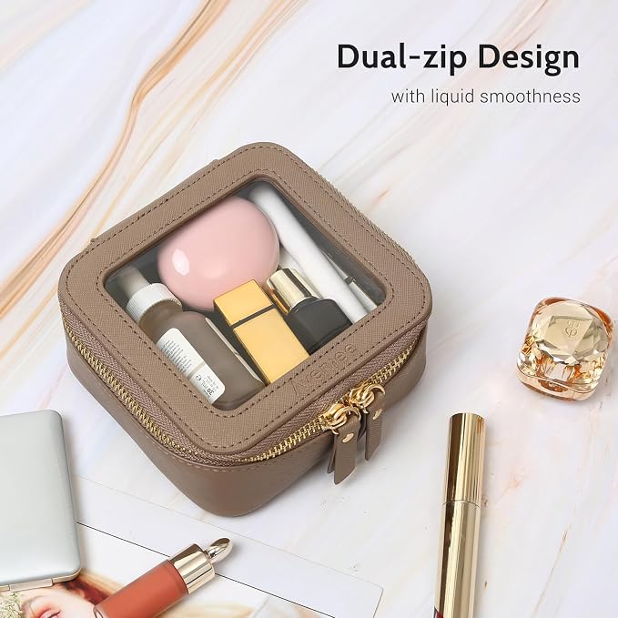 Aveniee Mini Clear Makeup Bag, Small Cosmetic Bags Travel Toiletry Pouch - Image 3