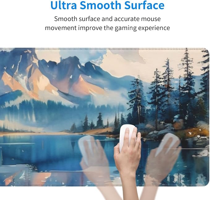 Gaming Mouse Pad, Large Non-Slip Rubber Base Mousepad, Keyboard Mouse Mat - Image 6