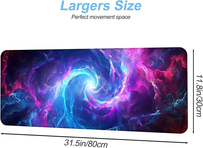 Galaxy Swirl Mouse Pad XXL – Large Extended Desk Mat - Image 2