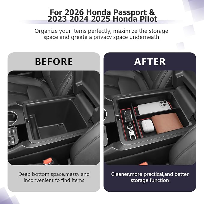 LUWU 2026 Passport Center Console Organizer Compatible - Image 2