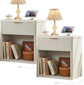 LEYAOYAO Fluted Farmhouse Nightstand Set of 2 by LEYAOYAO-Findtheshiningpointofyourideallife%EF%BC%81