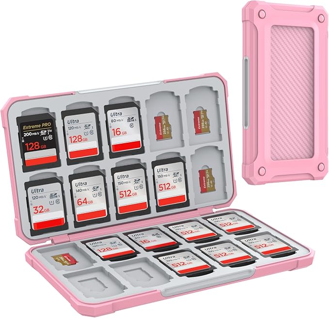 HEIYING Memory Card Case for SD/TF Cards, Portable SD Card Holder Storage Case by HEIYING