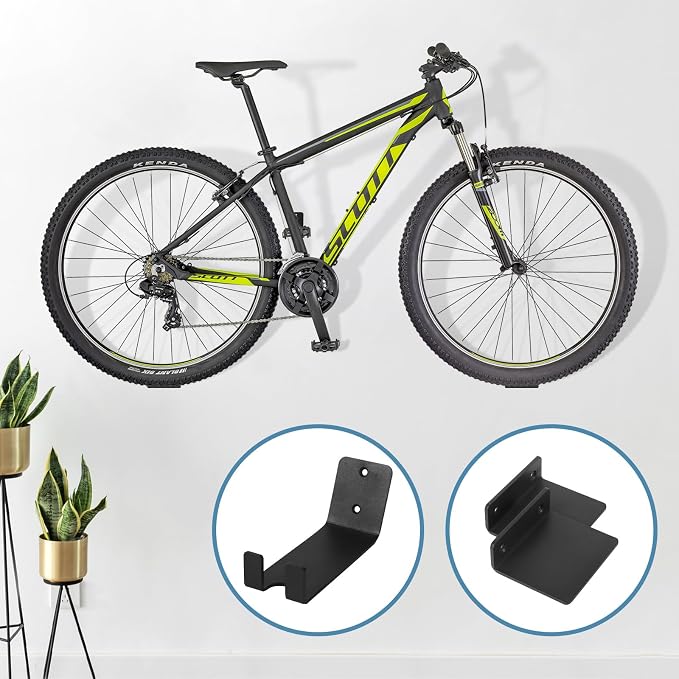 6 Pack Bike Wall Mount Bike Pedal Hanger Wall Mount Bike Hangers Heavy Duty - Image 4