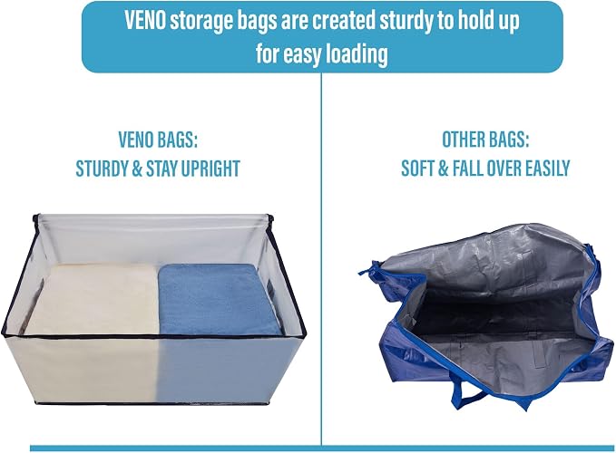 VENO 8 Pack Moving Bags and Large Christmas Decoration Storage Bins - Image 6