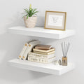 Fun Memories White Floating Shelves 16 Inch Long, 8 Deep Floating Shelf Wall by FunMemories