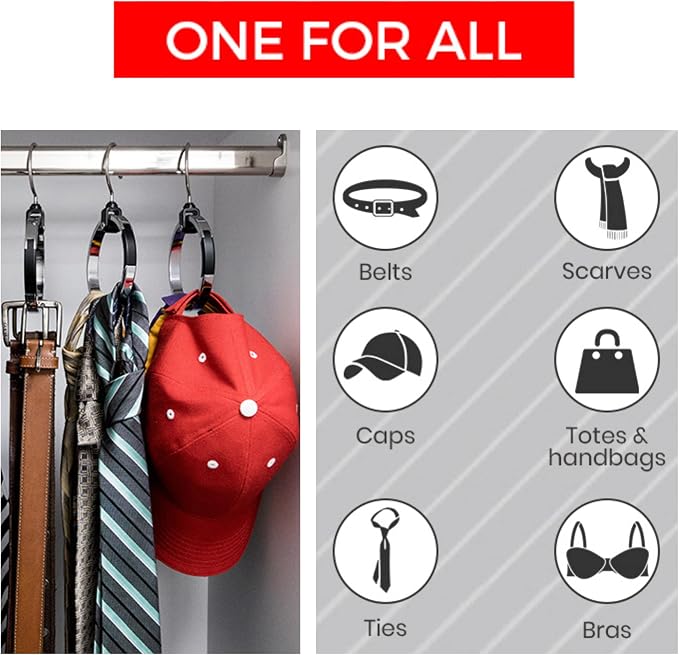 Multipurpose Closet Hangers- Tie and Belt Hanger - Image 6
