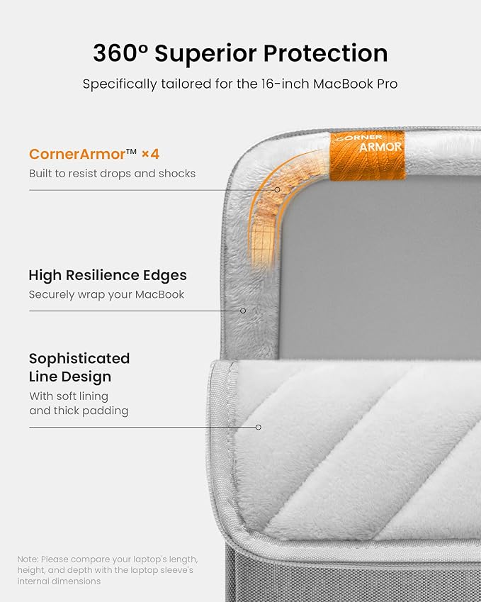 tomtoc 360° Protective Laptop Sleeve - Image 4
