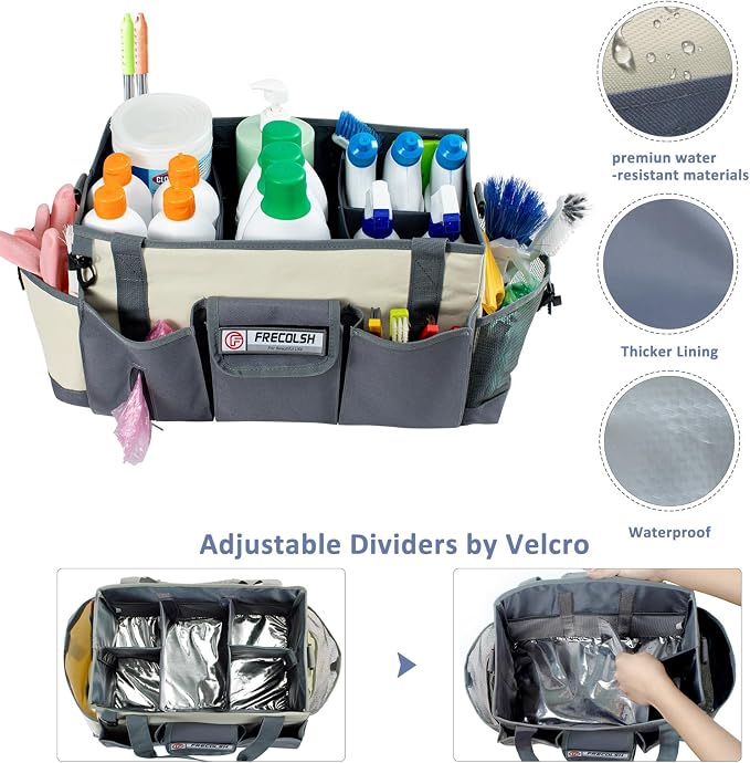 Large Cleaning Caddy for Suppliers Organizer, Wearable Cleaing Bag, Cleaning - Image 2