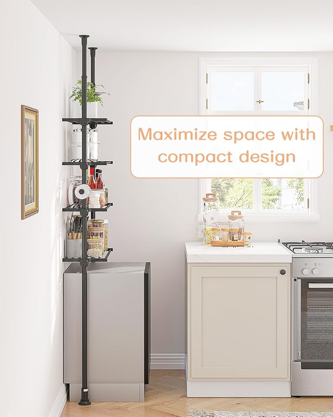 ALLZONE Adjustable Over The Toilet Storage Shelf, 4-Tier Ample Over Toilet - Image 5