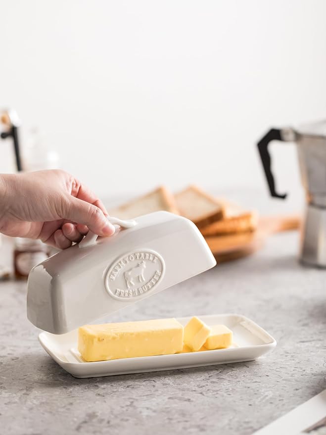 Cow Butter Dish, Ceramic Butter Dish - Image 6