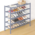 Smiry Bamboo Shoe Rack for Closet, 5 Tier Long Wooden Stackable Shoe Organizer by Smiry