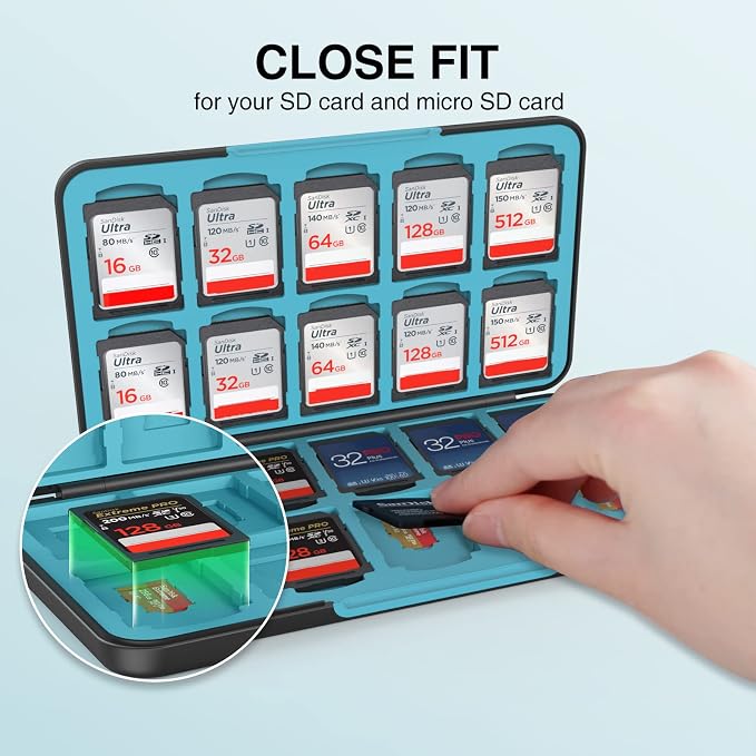 HEIYING SD Card Holder for Memory SD Card and Micro Card, Portable SD Card - Image 4