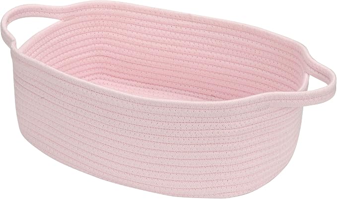 Small Woven Cotton Rope Basket Cute Baby Gift Baskets Empty Decorative Storage by QiANBiRD
