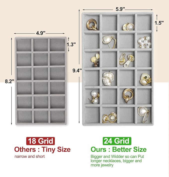 Jenseits Set of 4 Stackable Jewelry Organizer Trays - Image 2