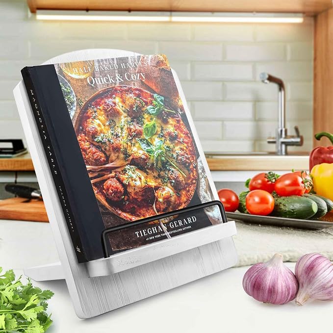 Wood Cookbook Stand Cookbook Holder: Kitchen Adjustable Cookbook Holder Recipe - Image 8