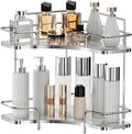 Seoneiro 2 Tier Corner Bathroom Counter Organizer, Cosmetic Skincare Organizer by Seoneiro