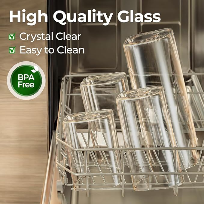 ComSaf 1.2 Qt Rectangle Glass Storage Containers - Image 4
