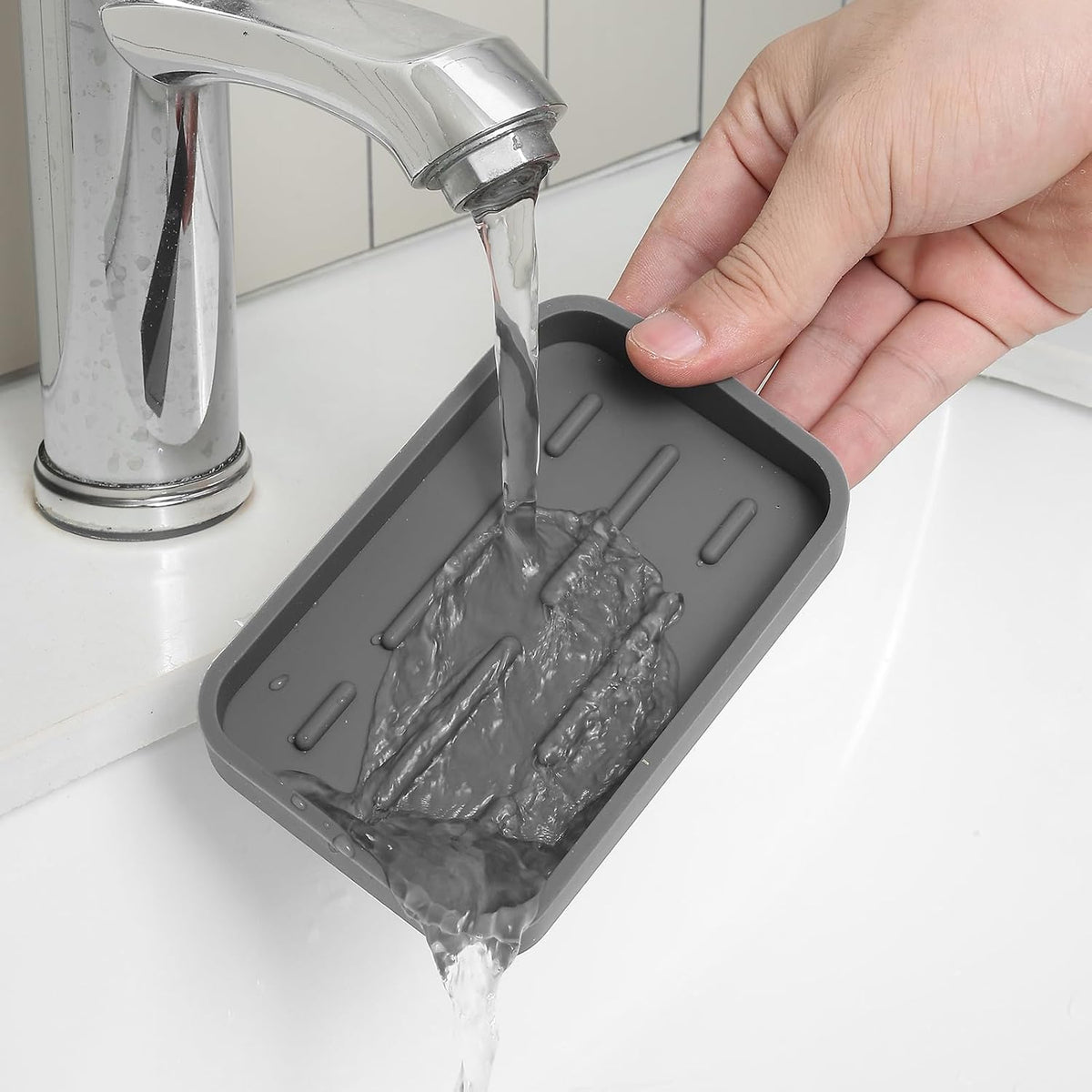 MicoYang Silicone Kitchen Sink Organizer Tray for Multiple Usage,Easy