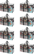 VENO 8 Pack Moving Bags & Large Christmas Storage Bins by Veno