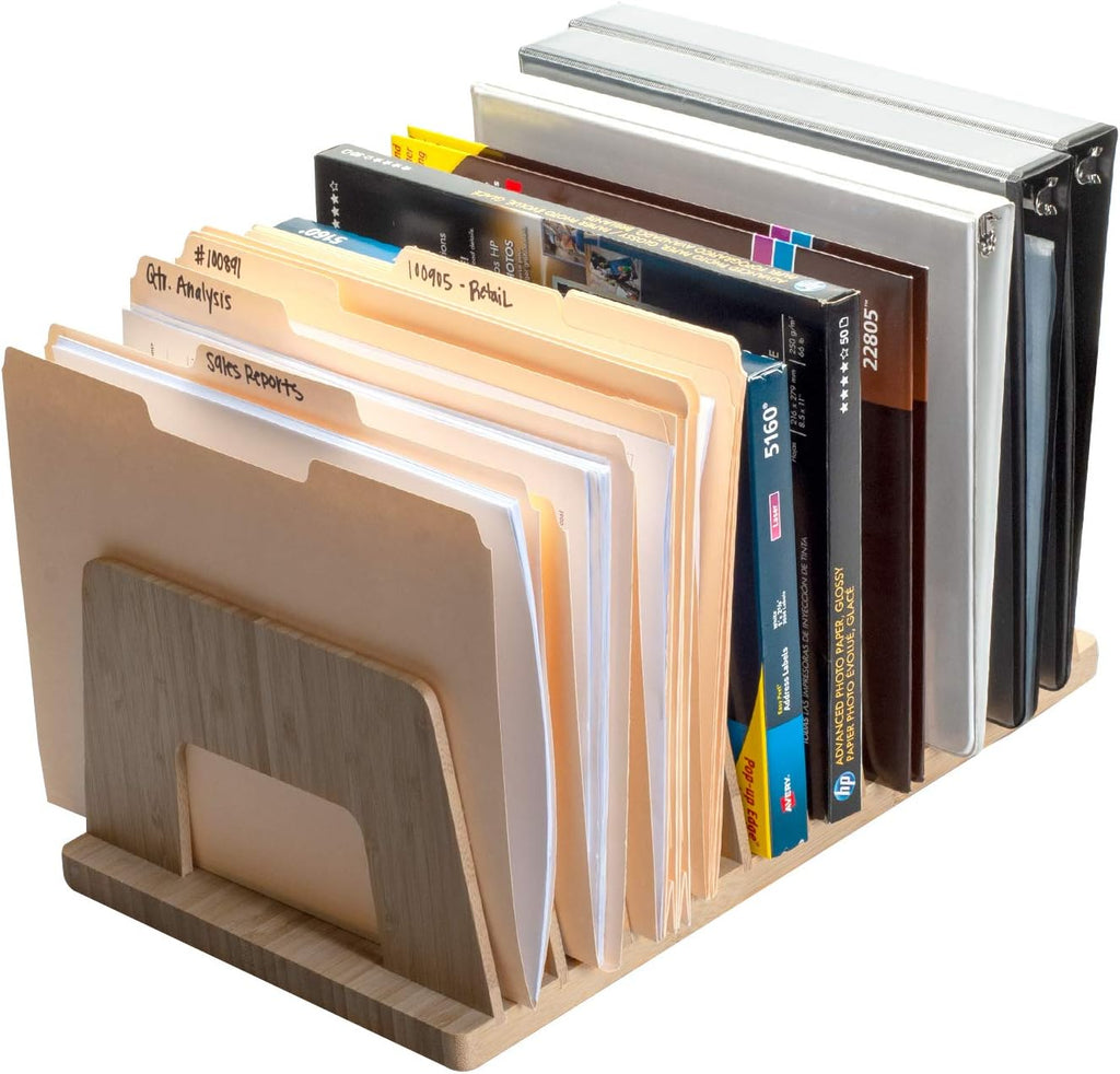 Bamboo Device Organizer for Smartphones, Tablets and Laptops, 10 Slots