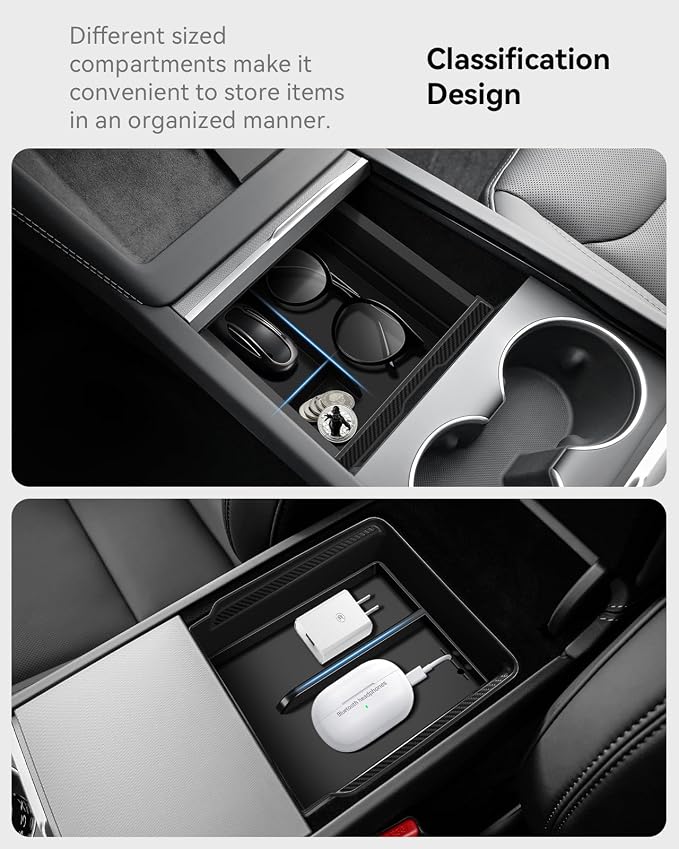 for Tesla Model Y Juniper Center Console Organizer Slide Smoothly - Image 3